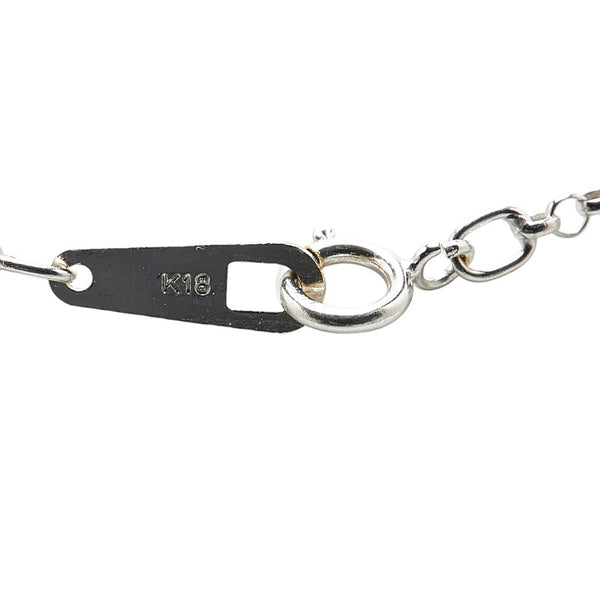 ノーブランド K18WG ホワイトゴールド ダイヤ0.25ct ペンダントネックレス レディース no brand 【中古】