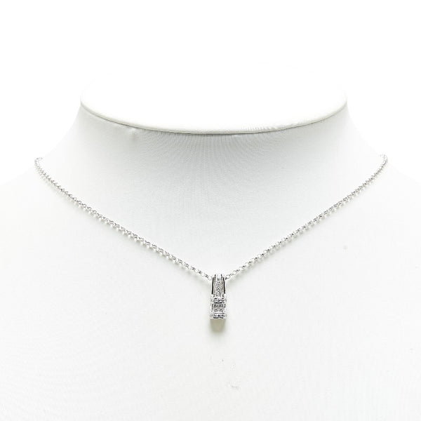ノーブランド K18WG ホワイトゴールド ダイヤ0.25ct ペンダントネックレス レディース no brand 【中古】
