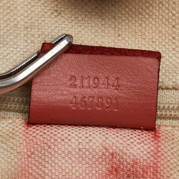 グッチ GGキャンバス スーキー ハンドバッグ トートバッグ 211944 ピンク ブラウン キャンバス レザー レディース GUCCI 【中古】