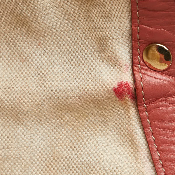 グッチ GGキャンバス スーキー ハンドバッグ トートバッグ 211944 ピンク ブラウン キャンバス レザー レディース GUCCI 【中古】