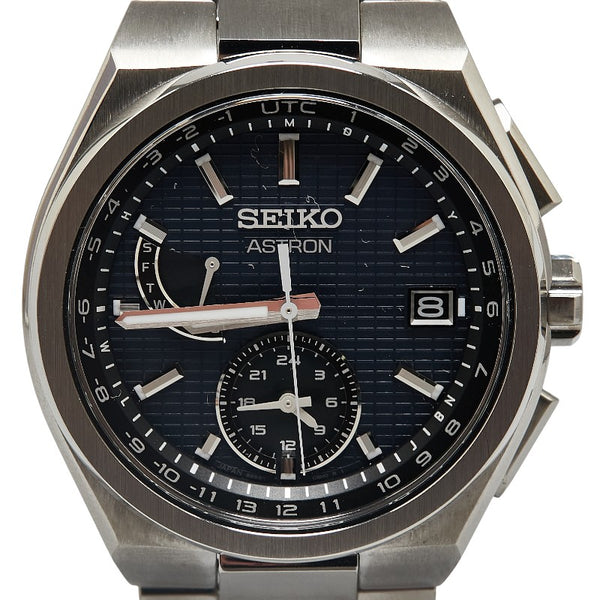 セイコー アストロン ネクスター 腕時計 SBXY065 ソーラー電波時計 ネイビー文字盤 ステンレススチール メンズ SEIKO 【中古】