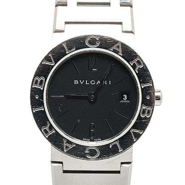 ブルガリ ブルガリブルガリ 腕時計 BB26SS クオーツ ブラック文字盤 ステンレススチール レディース BVLGARI 【中古】