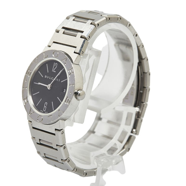 ブルガリ ブルガリブルガリ 腕時計 BB26SS クオーツ ブラック文字盤 ステンレススチール レディース BVLGARI 【中古】