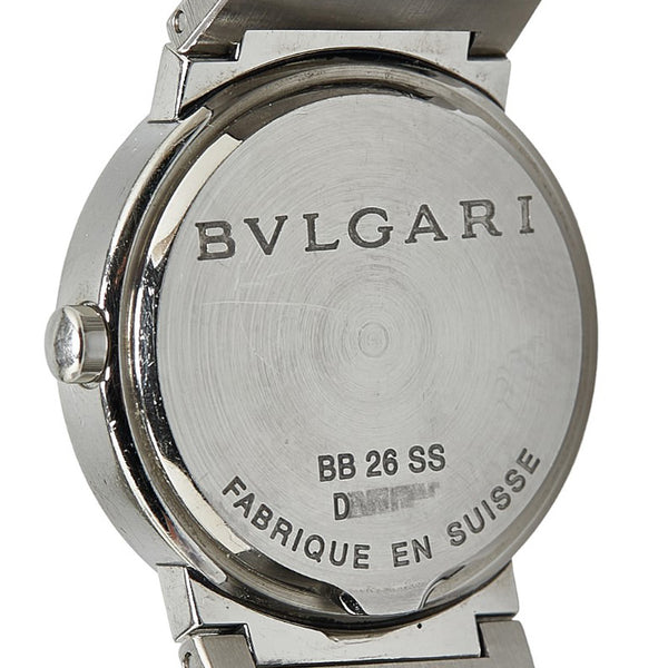 ブルガリ ブルガリブルガリ 腕時計 BB26SS クオーツ ブラック文字盤 ステンレススチール レディース BVLGARI 【中古】