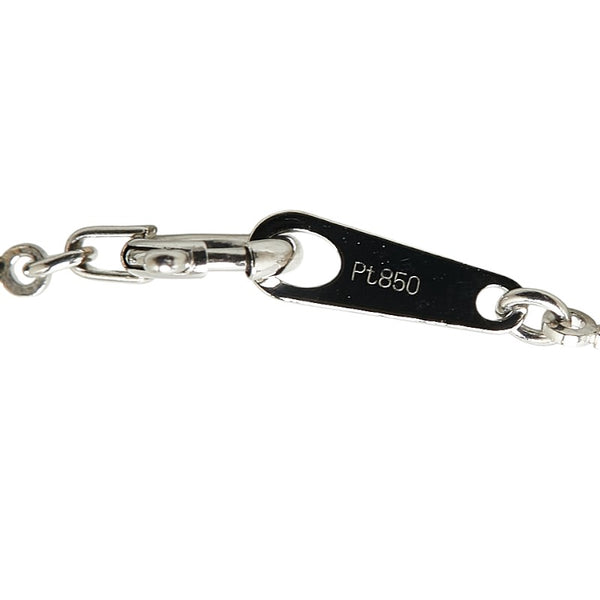 Pt900 プラチナ Pt850 プラチナ ピンクサファイア0.523ct ダイヤ0.05ct 馬蹄 ホースシュー ハート ペンダントネックレス レディース 【中古】
