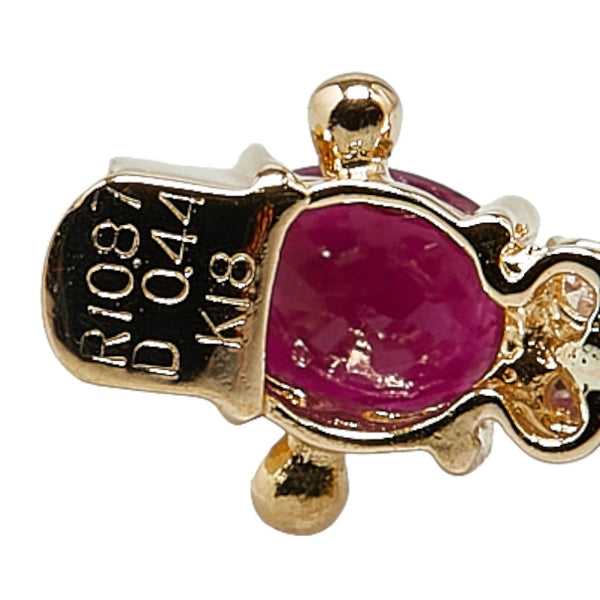 K18YG イエローゴールド ルビー10.87ct ダイヤ0.44ct テニスブレスレット レディース 【中古】