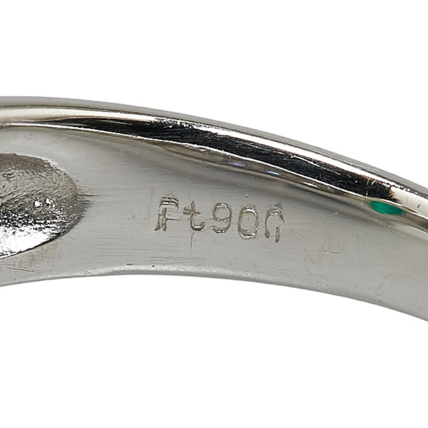 Pt900 プラチナ エメラルド2.23ct ダイヤ0.65ct リング 指輪 レディース 12.5号 【中古】