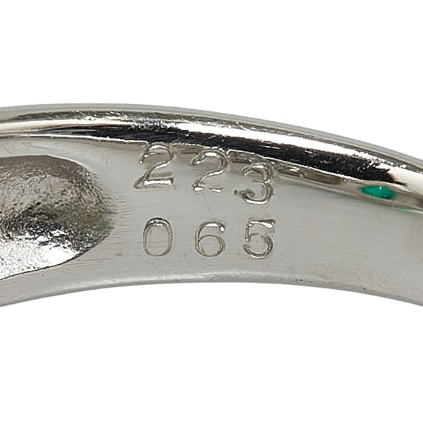 Pt900 プラチナ エメラルド2.23ct ダイヤ0.65ct リング 指輪 レディース 12.5号 【中古】