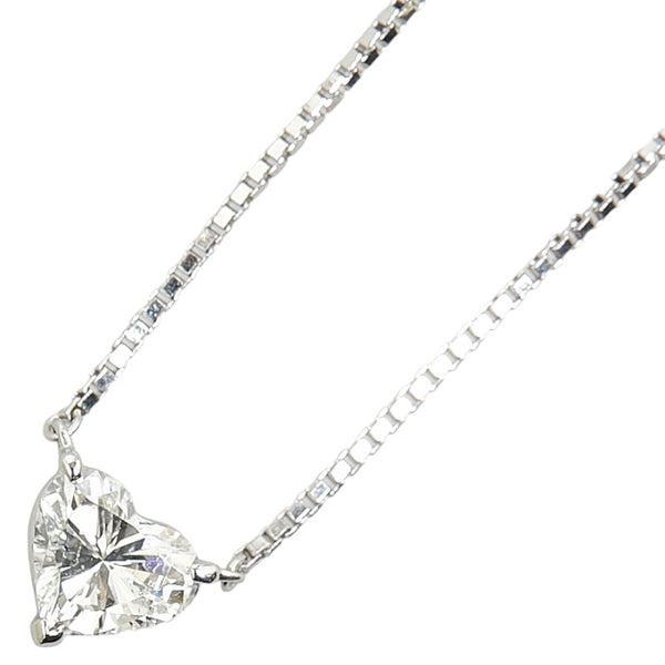 Pt900 プラチナ Pt850 プラチナ ダイヤ1.04ct ハートモチーフ ペンダントネックレス レディース 【中古】