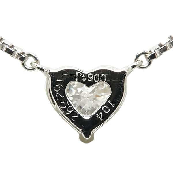 Pt900 プラチナ Pt850 プラチナ ダイヤ1.04ct ハートモチーフ ペンダントネックレス レディース 【中古】