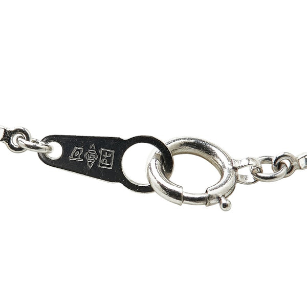 Pt900 プラチナ Pt850 プラチナ ダイヤ1.04ct ハートモチーフ ペンダントネックレス レディース 【中古】