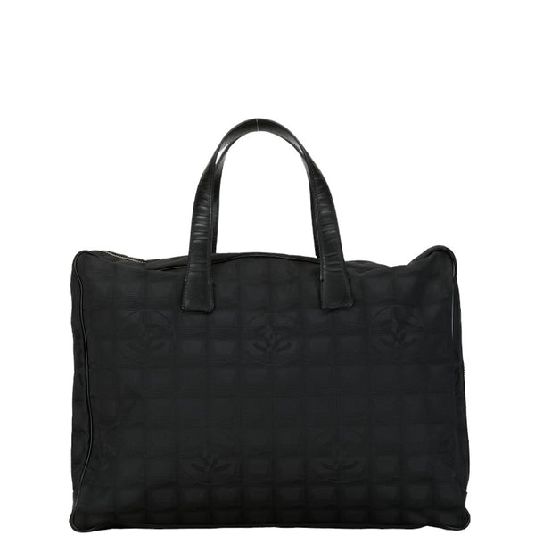 シャネル ココマーク ニュートラベルライン トートバッグ ショルダーバッグ ブラック キャンバス レザー レディース CHANEL 【中古】