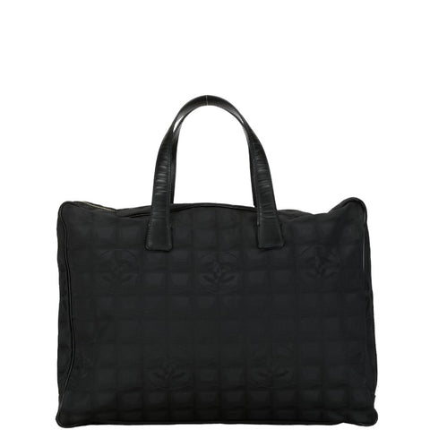 シャネル ココマーク ニュートラベルライン トートバッグ ショルダーバッグ ブラック キャンバス レザー レディース CHANEL 【中古】