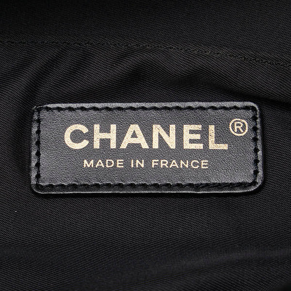 シャネル ココマーク ニュートラベルライン トートバッグ ショルダーバッグ ブラック キャンバス レザー レディース CHANEL 【中古】