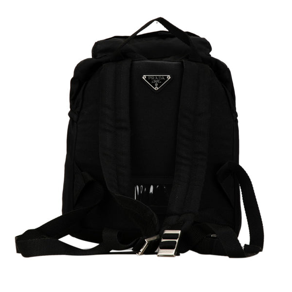 プラダ 三角ロゴプレート リュック バックパック ブラック ナイロン レディース PRADA 【中古】