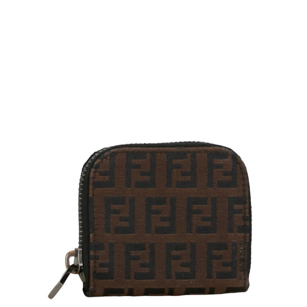 フェンディ ズッカ コインケース 8M0070 ブラウン キャンバス レディース FENDI 【中古】