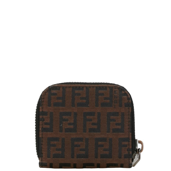 フェンディ ズッカ コインケース 8M0070 ブラウン キャンバス レディース FENDI 【中古】
