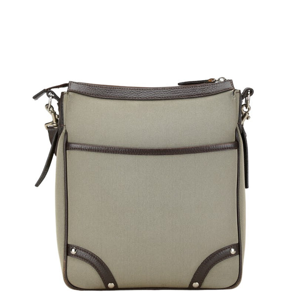 バーバリー ノバチェック 斜め掛け ショルダーバッグ グレージュ ブラウン ナイロン キャンバス レザー レディース BURBERRY 【中古】