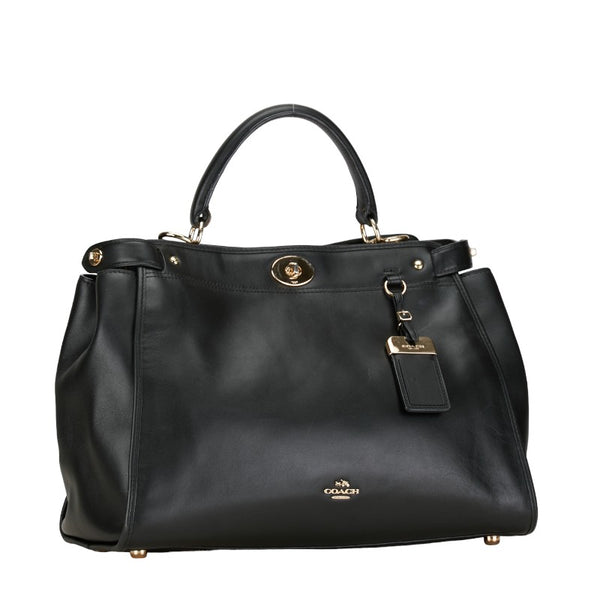 コーチ グラマシー サッチェル ハンドバッグ ショルダーバッグ 2WAY 33549 ブラック レザー レディース COACH 【中古】