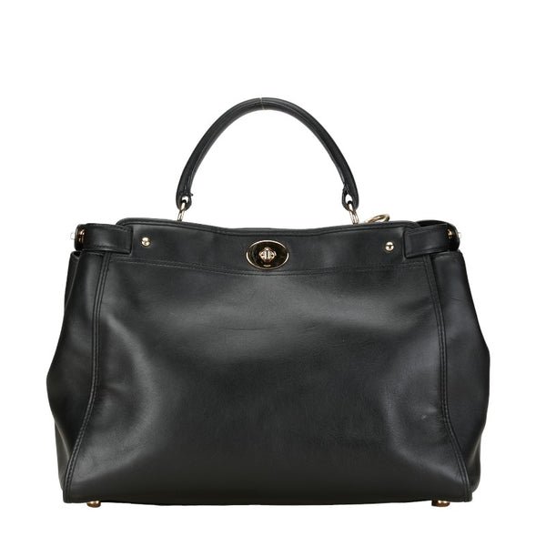 コーチ グラマシー サッチェル ハンドバッグ ショルダーバッグ 2WAY 33549 ブラック レザー レディース COACH 【中古】