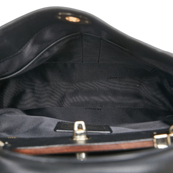 コーチ グラマシー サッチェル ハンドバッグ ショルダーバッグ 2WAY 33549 ブラック レザー レディース COACH 【中古】