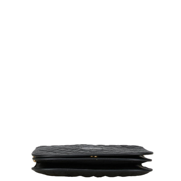 サンローラン キルティング 斜め掛け ショルダーバッグ ブラック レザー レディース SAINT LAURENT 【中古】