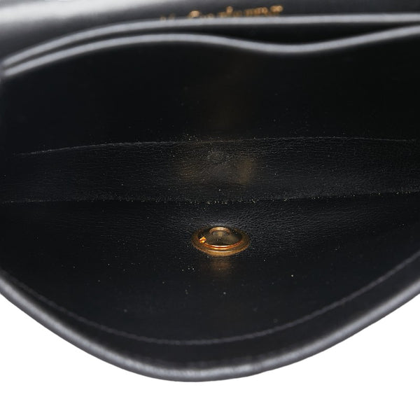 サンローラン キルティング 斜め掛け ショルダーバッグ ブラック レザー レディース SAINT LAURENT 【中古】