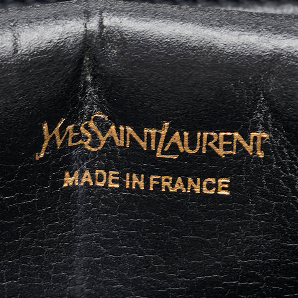 サンローラン キルティング 斜め掛け ショルダーバッグ ブラック レザー レディース SAINT LAURENT 【中古】