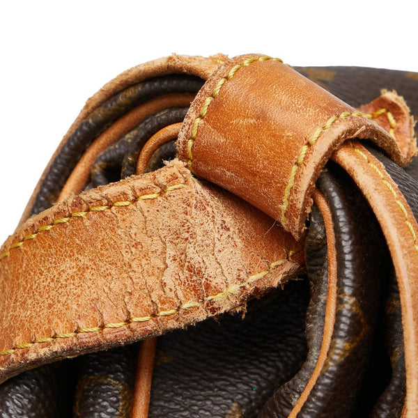 ルイ ヴィトン モノグラム ソミュール35 ショルダーバッグ M42254 ブラウン PVC レザー レディース LOUIS VUITTON 【中古】