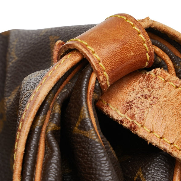 ルイ ヴィトン モノグラム ソミュール35 ショルダーバッグ M42254 ブラウン PVC レザー レディース LOUIS VUITTON 【中古】