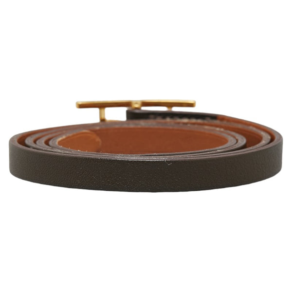 エルメス アピ3 ブレスレット ブラウン レザー レディース HERMES 【中古】