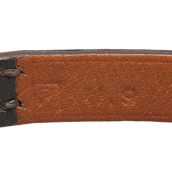 エルメス アピ3 ブレスレット ブラウン レザー レディース HERMES 【中古】