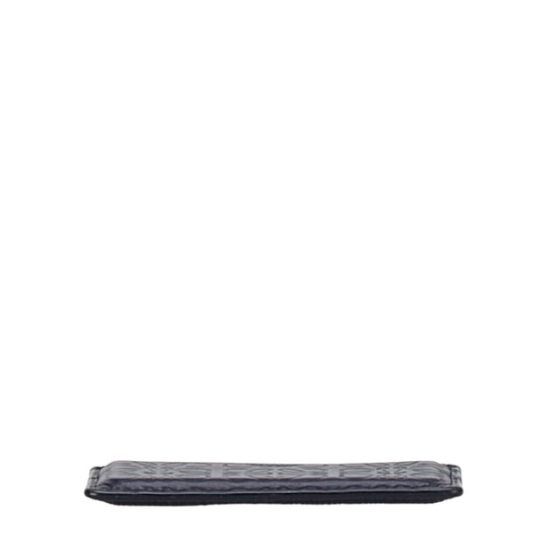 ロエベ リピートアナグラム カードケース ネイビー レザー レディース LOEWE 【中古】