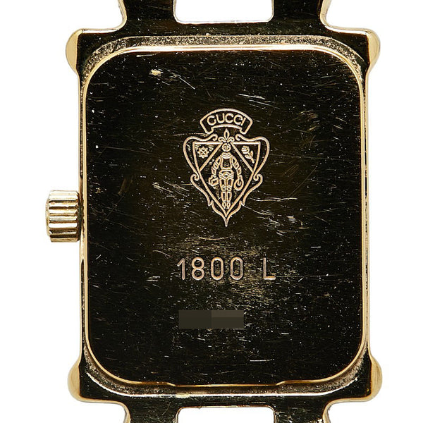 グッチ 腕時計 1800L クオーツ ホワイト文字盤 メッキ レディース GUCCI 【中古】