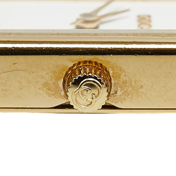 グッチ 腕時計 1800L クオーツ ホワイト文字盤 メッキ レディース GUCCI 【中古】