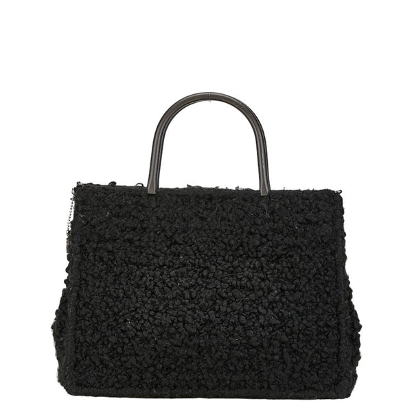 サルヴァトーレフェラガモ ガンチーニ ハンドバッグ ブラック ムートン レディース Salvatore Ferragamo 【中古】