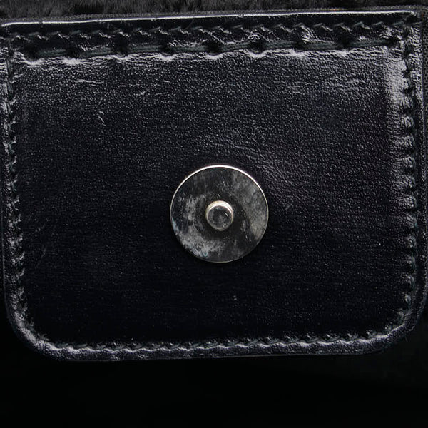 サルヴァトーレフェラガモ ガンチーニ ハンドバッグ ブラック ムートン レディース Salvatore Ferragamo 【中古】