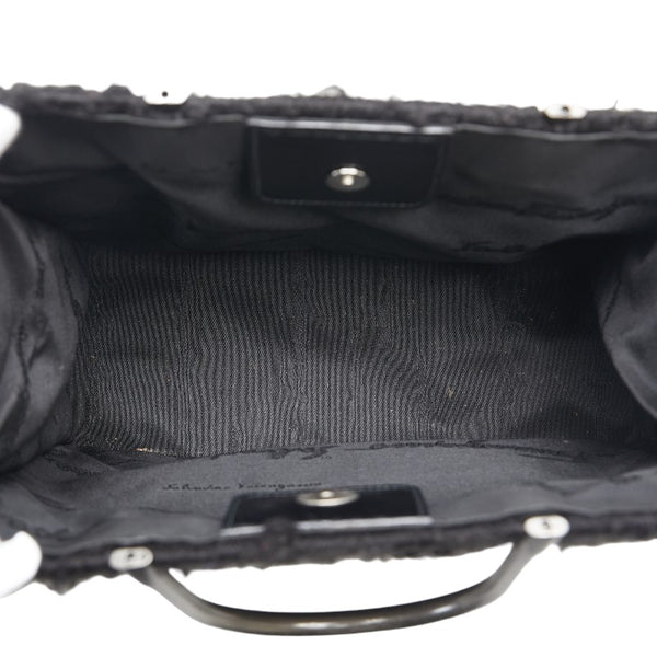 サルヴァトーレフェラガモ ガンチーニ ハンドバッグ ブラック ムートン レディース Salvatore Ferragamo 【中古】