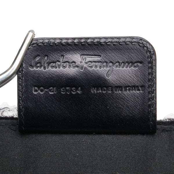 サルヴァトーレフェラガモ ガンチーニ ハンドバッグ ブラック ムートン レディース Salvatore Ferragamo 【中古】