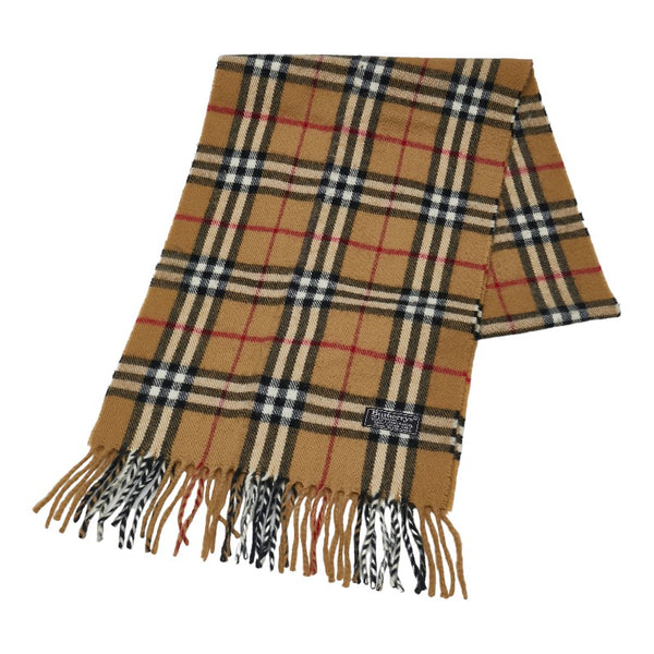 バーバリー ノバチェック マフラー ブラウン ウール レディース BURBERRY 【中古】