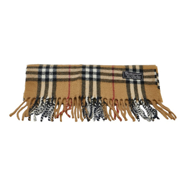 バーバリー ノバチェック マフラー ブラウン ウール レディース BURBERRY 【中古】