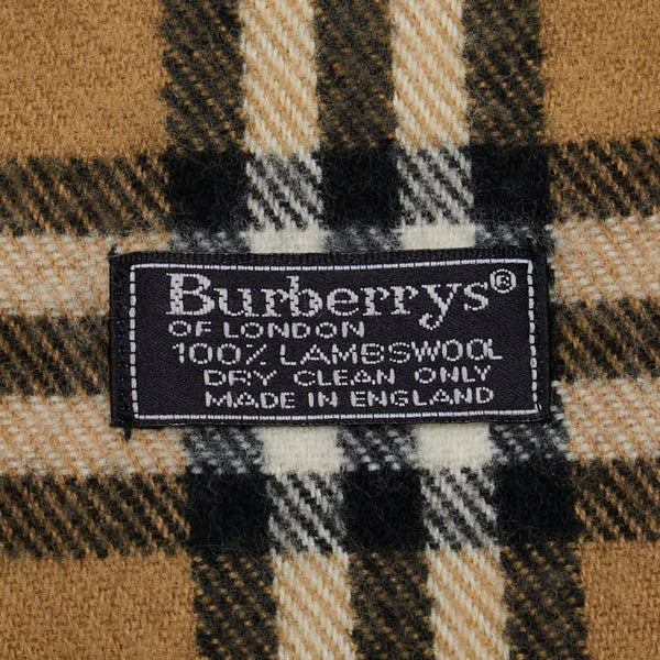 バーバリー ノバチェック マフラー ブラウン ウール レディース BURBERRY 【中古】