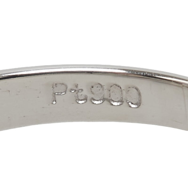Pt900 プラチナ ダイヤ0.50ct Ｖ字リング 指輪 レディース 12号 【中古】