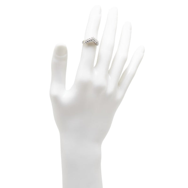Pt900 プラチナ ダイヤ0.50ct Ｖ字リング 指輪 レディース 12号 【中古】