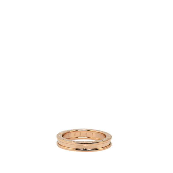 ブルガリ B-ZERO ビーゼロワン 1バンド リング 指輪 #69 K18PG ピンクゴールド メンズ BVLGARI 【中古】