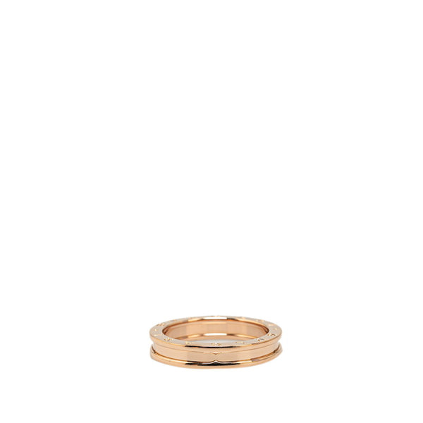 ブルガリ B-ZERO ビーゼロワン 1バンド リング 指輪 #69 K18PG ピンクゴールド メンズ BVLGARI 【中古】