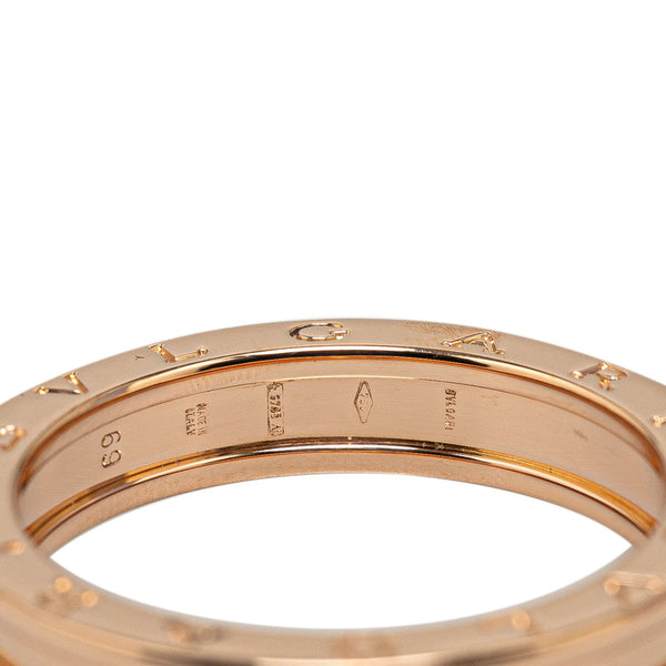 ブルガリ B-ZERO ビーゼロワン 1バンド リング 指輪 #69 K18PG ピンクゴールド メンズ BVLGARI 【中古】