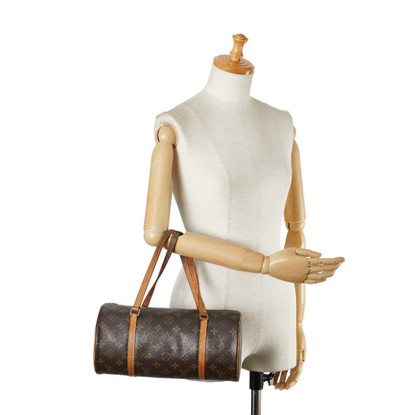ルイ ヴィトン モノグラム パピヨン30 ハンドバッグ M51385 ブラウン PVC レザー レディース LOUIS VUITTON 【中古】