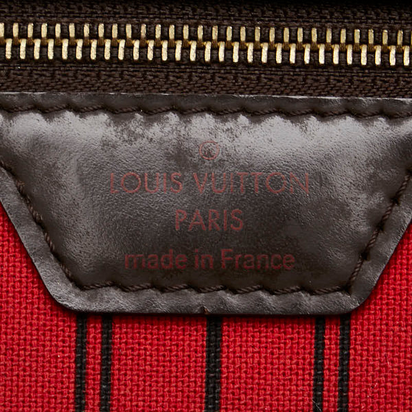 ルイ ヴィトン ダミエ ネヴァーフルMM トートバッグ ショルダーバッグ N51105 ブラウン PVC レザー レディース LOUIS VUITTON 【中古】