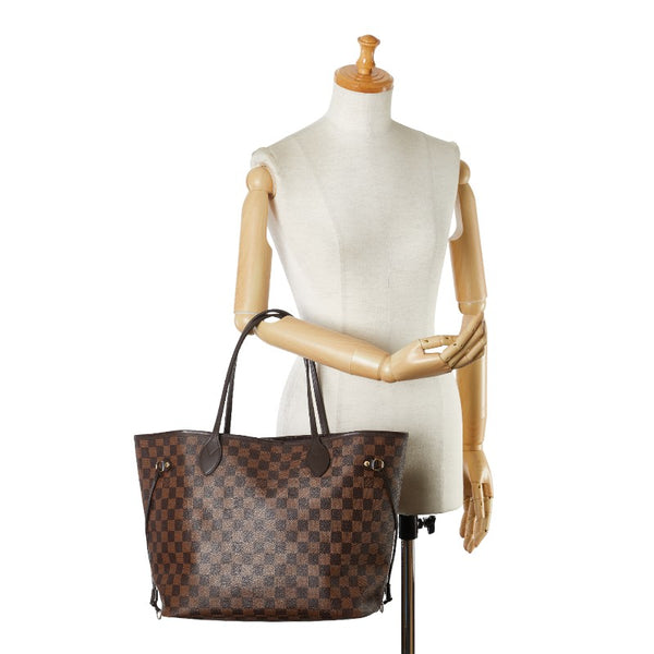 ルイ ヴィトン ダミエ ネヴァーフルMM トートバッグ ショルダーバッグ N51105 ブラウン PVC レザー レディース LOUIS VUITTON 【中古】